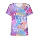 thumbnail image 4 of Blusa estampada de verano para mujer, camisetas casuales de manga corta con cuello en V, camisetas Pompotops  hkajfhjk472796, 4 of 5