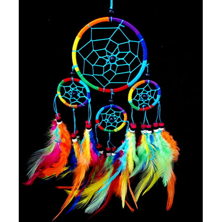 Beautiful Handmade Dream Catcher Hanging Ornament (With a Betterdecor Gift Bag)--- Bright Multi Colors (Best Catcher In The World)
