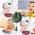 thumbnail image 4 of Plato de silicona para comedor, vajilla para cena infantil, cuencos para comer lavables para niños pequeños, vajilla reutilizable para el hogar, verde seitruly BA000329-01, 4 of 6
