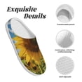 thumbnail image 5 of Picia Sky Golden Sunflower Field for Women's Lamb-hug Comfy Fleece House Slippers Memory Foam, Slip-on House Shoes Indoor Outdoor-44/45, 5 of 7