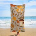thumbnail image 3 of Forest Mushrooms Snail Fall Microfiber Beach Towel Absorbent Compact Towels for Swimming Pool Beach Travel Things for Vacation Essentials Adult Gift,61.4×30.3Inch, 3 of 8