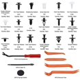 thumbnail image 3 of Clips de remache de plástico, 446 piezas Universal Auto Clips de plástico de nailon negro Surtido de clips de ajuste del cuerpo del remache con herramientas para quitar sujetadores, brida para cables brillar Electrónica, 3 of 5