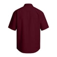thumbnail image 5 of OIOLOYJM Mens Shirts Basic Casual Cotton Button Down Shirts Summer Short Sleeve Collared Relaxed Fit T-Shirts Stylish Vacation Clothes Wine L, 5 of 5
