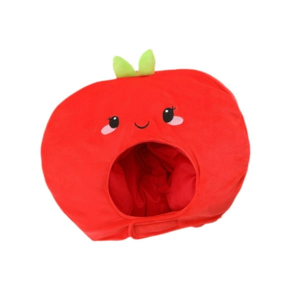 KiBcsLic Breathable Plush Apple Hat Photo Props Headdress for Carnival Festival Halloween