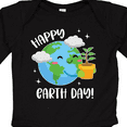 thumbnail image 4 of Inktastic Happy Earth Day Cute Smiling Planet Earth with Tree Boys or Girls Long Sleeve Baby Bodysuit, 4 of 5