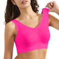 thumbnail image 3 of Bras for Women,Wirefree Seamless Sports Bra for Women Breathable Comfort Yoga Running Workout and Sleep Support,Sports Bras for Women,Hot Pink,L, 3 of 5