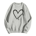 thumbnail image 4 of Tiweut Personalized Granny Women's Grandma Nana Mimi Gigi With Heart Graphic Crewneck Sweatshirt Grandma Gift Mothers Day,A-Light Gray,Light Gray, 4 of 4
