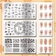 thumbnail image 3 of Placa de estampado de uñas con temática otoñal de Acción de Gracias, 88 diseños, plantilla de acero inoxidable, 3 piezas, hojas, calabazas, cuadros, bendición otoñal., 3 of 9