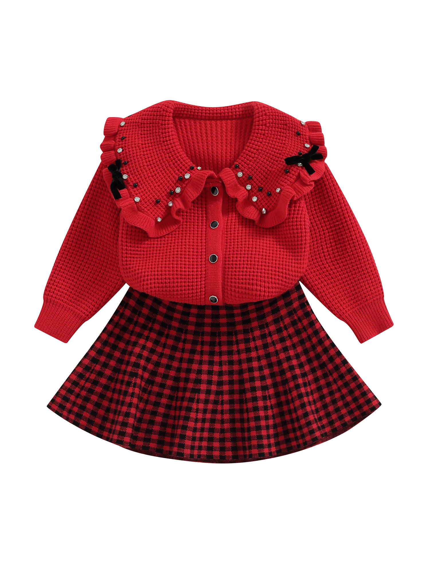 Meihuida Infant Baby Checkerboard Pattern Sweater