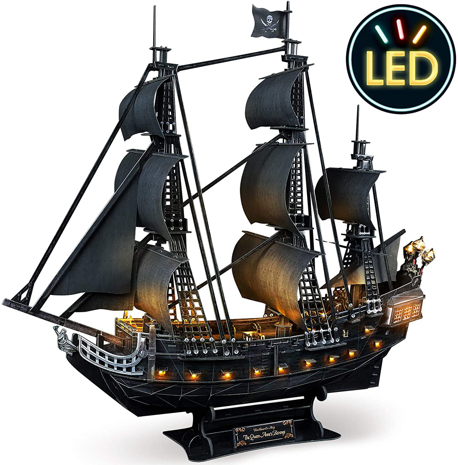 Illuminated 3D Puzzles Ancient Sailboat 