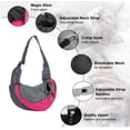 thumbnail image 2 of Bolsa de transporte para perros Bolsa de hombro ajustable para cachorros y gatos Bolsa de viaje para animales pequeños Bolso para perros con bolsa de malla transpirable Bolsa portátil para perros para mercado al aire libre (rojo) JM, 2 of 5