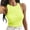 Yellow, variant on MEICHEN Short Tops Solid Women's Vest Color Sleeveless Tank Neck Round Women's Blouse Summer Fall Fashion Essentials Clothing