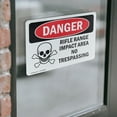 thumbnail image 4 of (2 Pack) Rifle Range Impact Area No Trespassing OSHA Danger Sign, 4 of 7