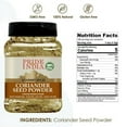 thumbnail image 4 of Pride of India – Coriander Seed Ground – Authentic Indian Spice – Freshly Packed Gourmet Spice – Must Ingredient in Indian & Middle Eastern Cuisines – Easy to Store – 6oz. Medium Dual Sifter Jar, 4 of 5