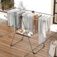 thumbnail image 2 of Gymax Séchoir à Linge à 2 Niveaux avec Ailes Réglables, Hauteur, Coussinet de Pied, Cadre en Aluminium, 2 of 10