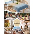 thumbnail image 5 of Blue Ombre Table Cloth, Waterproof Tablecloth for Rectangle Tables, Modern Yellow Gradient Farmhouse Art Reusable Washable Fabric Table Cover for Restaurant Kitchen Dining Tables 60"x84", 5 of 9