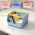 thumbnail image 1 of YYV Gifts Large Multi-Purpose Plastic Storage Basket with Handle Stackable Organizer Bin Heavy-Duty Desk Office Kitchen Snack Utensil Household Sorting Container for Home Organization, 1 of 7