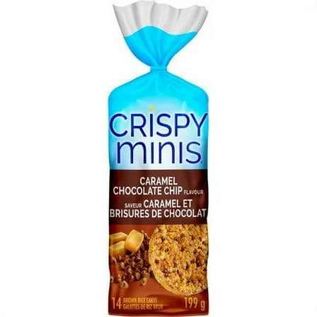 Quaker Crispy Minis Caramel Chocolate Chip Flavor Large Brown Rice Cakes, 199g/7 oz