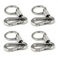 thumbnail image 1 of 4X Sturdy Carabiner Key Chain Key Ring Polished Key Chain Spring Key Chain Business Waist Key Chain, Silver, 1 of 5