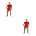 thumbnail image 3 of Wweixi 1/87 Diorama Graffiti Figure Characters Resin People Train Layout boy red 2Set, 3 of 6