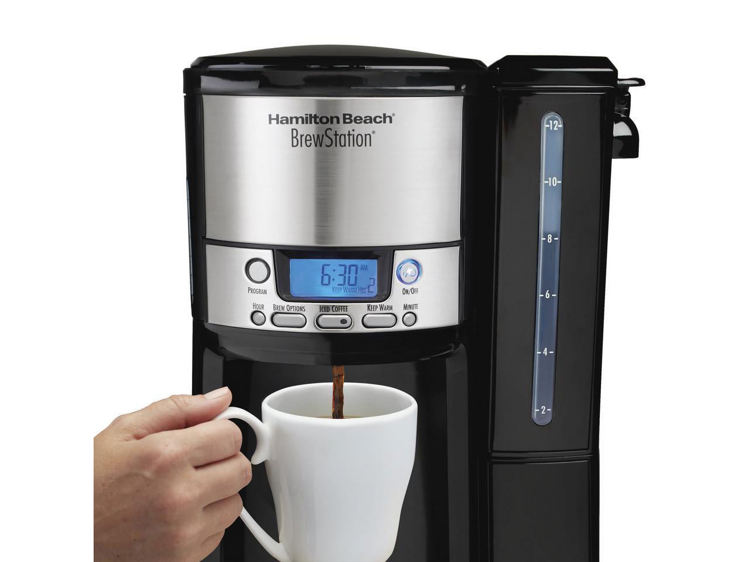 Hamilton Beach BrewStation 12 Cup Coffee Maker with Internal Heating, Black - image 2 of 6