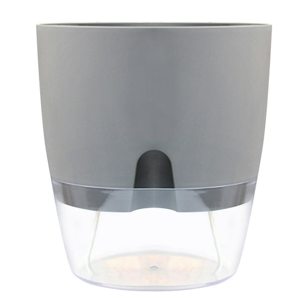 Macetas Transparentes Doble Capa Con Autorriego Plástico (10 5 Cm)