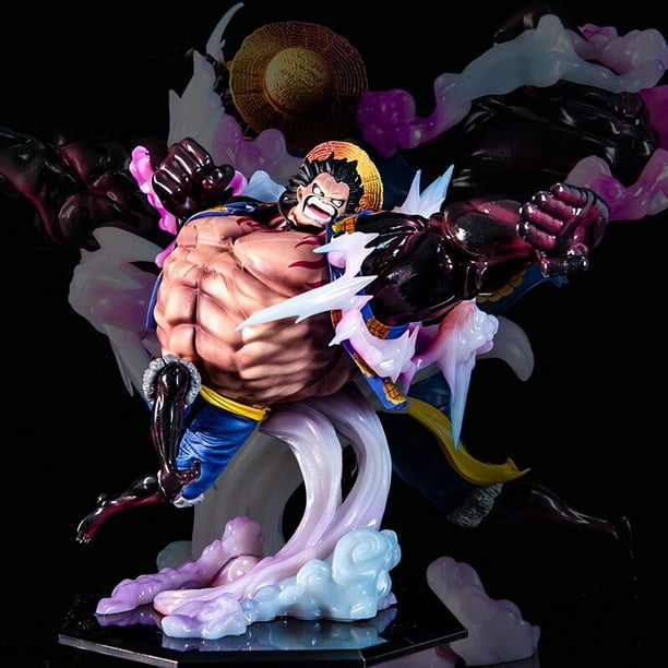 Jiehechuang One Piece Figure Monkey D Luffy Anime Figure Gk Gear 4 Action Figure Model Collection Dolls Statue Toys Figma Children Gifts Other