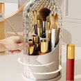 thumbnail image 4 of Concealed Toothbrush Holder, Rotating Bathroom Organizer Box, Toothbrush Holder with Cover, Bathroom Countertop Organizer with Covered Makeup Brush Holder, 4 of 7