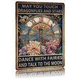 thumbnail image 1 of Letreros De Metal De Estaño May You Touch Dragonflies And Stars Dance With Fairies And Talk To The Moon Vintage De Aluminio Para Decoración De Pared Para El Hogar, Sala De Estar, Jardín, Invernadero,, 1 of 5