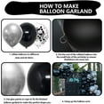 thumbnail image 3 of HH Black and Silver Balloon Arch Kit, 140Pcs Different Sizes inch Black Metallic Silver Balloons and Confetti Party Balloon Garland Kit for Birthday, Wedding, Graduation, Anniversary Decorations, 3 of 14