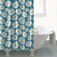 thumbnail image 4 of Blue Daisy Flower Floral Pattern Shower Curtain 84"x72" ,Bathroom Decorative Shower Curtains Set with 12 Hooks,Modern Waterproof Washable Shower Curtain, 4 of 6