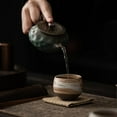 thumbnail image 4 of 1pc Japanese Style Handmade Stoneware Tea Cup Kung Fu Tea Set Tea Cup Small Single Cup Ancient Style Quiet Road Cup Bowl Teacup, 4 of 10