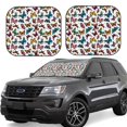 thumbnail image 1 of Fotbe Colorful Flying Butterflies Juego de 2 Piezas de Parasoles para Parabrisas | Bloqueador Solar para Auto | Accesorios Plegables para Protección Solar Interior-Small, 1 of 6