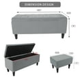 thumbnail image 6 of Fionafurn Velvet End of Bed Storage Bench ,with 2pcs Ottoman Footrest Stool,Dark Grey, 6 of 8