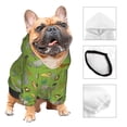 thumbnail image 3 of Goofa African Animals 1 Pattern Small Dog Sweater Hoodies Pet Grey Hooded Soft Fleece Sweatshirts with Pocket Fall Winter Puppy Cat Sweaters Warm Clothes-, 3 of 8