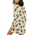 thumbnail image 2 of joogoo Cats Balls Women's Long Sleeve Nightgown Sleepwear L, 2 of 8