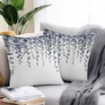 thumbnail image 2 of Waterproof Throw Pillow Covers Set of 2, 24x24 Inch Botanical Leaf Decorative Pillowcases Outdoor Pillow Slip Cushion Covers Set for Couch Tent Spring Botanical Eucalyptus Leaves, 2 of 7