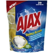 Ajax Triple Action Fresh Lemon Scent Automatic Dishwasher Detergent, 20pk