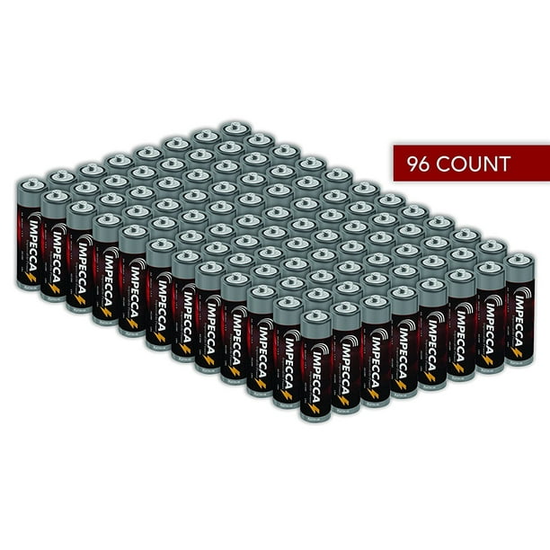Impecca Aa Alkaline Batteries 96 Pack All Purpose Battery With 10 Years Long Lasting Hi Energy And Leak Resistant 96 Count Lr6 Platinum Walmart Com Walmart Com