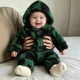 thumbnail image 3 of Kezqiaxn Newborn Onesies Girls Boys Cute Hooded Long Sleeve Romper Jumpsuit Winter Warm Baby Clothes 0-18Months, 3 of 9