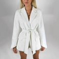 thumbnail image 1 of Vedolay Womens Coat Women's Oversized Blazer Jackets Casual Lapel Collar Open Front Button Work Office Top,White M, 1 of 4