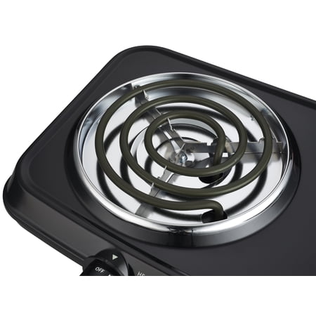 Mainstays Double Burner, 120V~ 1800W, Portable, Easy to Cook, Elegant Classic Design, 3.28 lbs