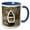 Blue/White, variant on 3drose, Maine Georgetown. Boat and Reflection., 11oz Mug