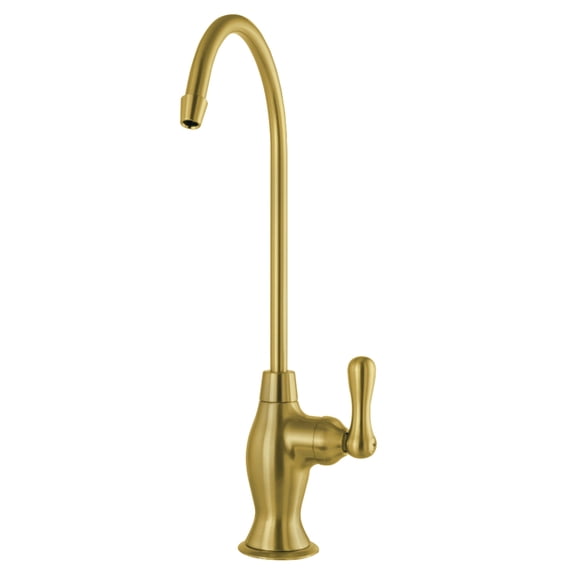 Kingston Brass KSAG3197AL Restoration Single-Handle 1-Hole Deck Mount Water Filtration Faucet in Brushed Brass
