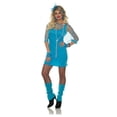 thumbnail image 1 of Totally Robe Bleu Néon des Années 80, 1 of 2