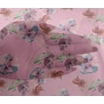 thumbnail image 4 of oneOone Viscose Chiffon Light Pink Fabric Flower & Leaves Watercolor Fabric For Sewing Print Craft Fabric By The Yard 42 Inche Wide, 4 of 4