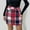 Red, variant on Womens Black Plaid Mini Skirt, Wool Blend High Waisted Bodycon Skirt for Women, Fall Winter Skirt,Size 2XL