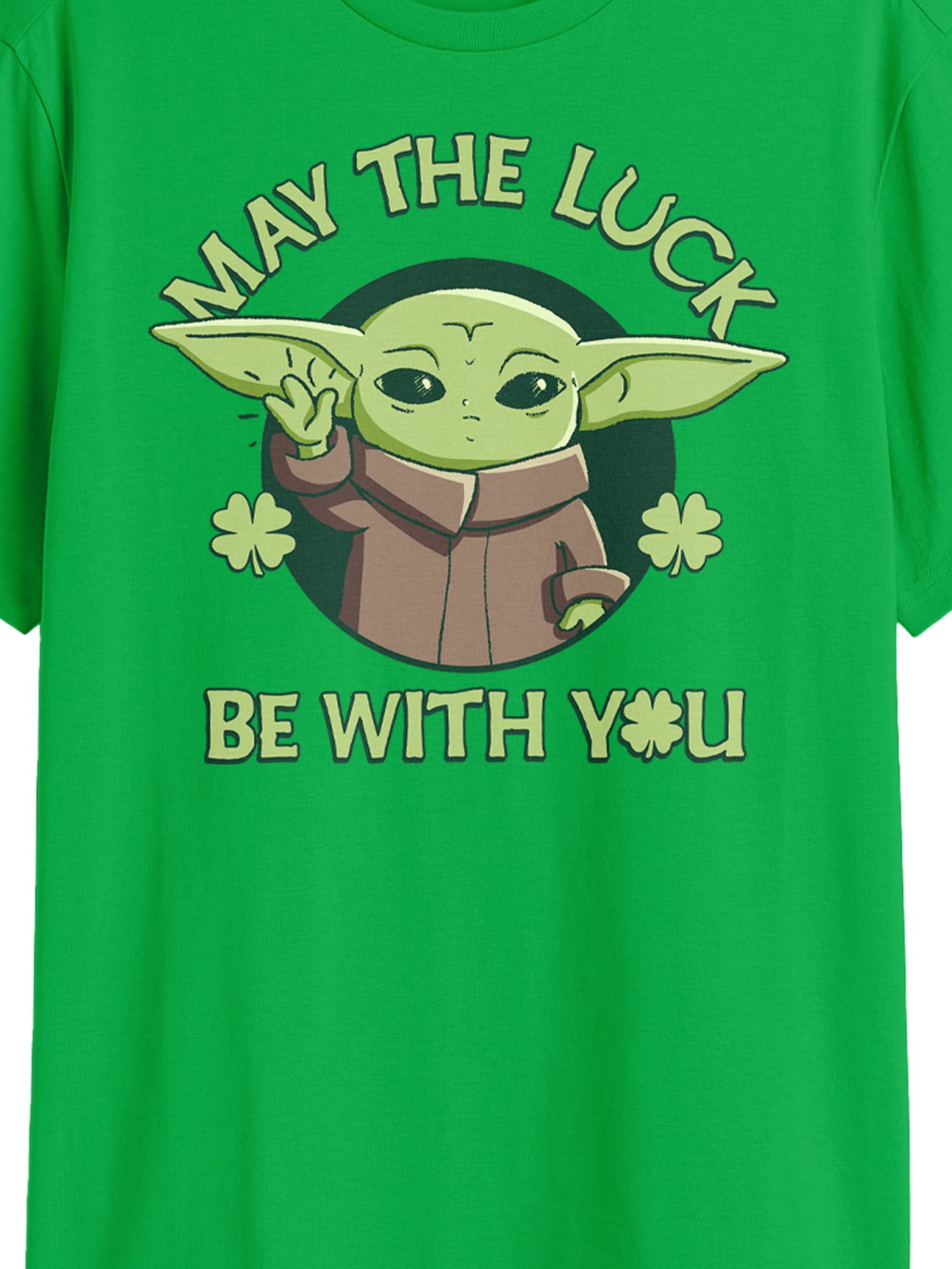 Star Wars, Men's & Big Men's St. Patrick's Day Graphic Tee, Grogu Luck, Sizes S-3XL