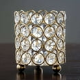 thumbnail image 2 of Efavormart 4" Tall Gold Crystal Beaded Metal Votive Tealight Candle Holder, Multipurpose Table Vase, 2 of 11