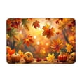 thumbnail image 6 of Ouuluon Soft Fall Pumpkin Maple Leaf Floor Mat, 16x24 inch Halloween Thanksgiving Decorative Rug for Bathroom Kitchen Porch Entryway, 6 of 6